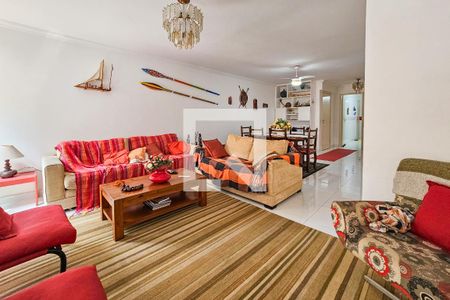 Sala de apartamento para alugar com 3 quartos, 125m² em Barra Funda, Guarujá