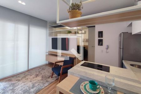 Sala de apartamento para alugar com 1 quarto, 40m² em Cambuí, Campinas