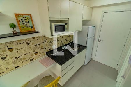 Cozinha de apartamento para alugar com 1 quarto, 26m² em Mirandópolis, São Paulo