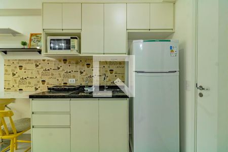 Cozinha de apartamento para alugar com 1 quarto, 26m² em Mirandópolis, São Paulo