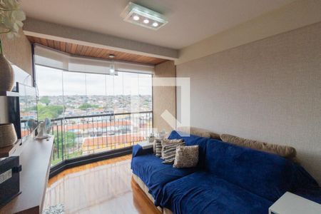 Sala de Estar e Varanda Conjugada de apartamento para alugar com 2 quartos, 65m² em Vila do Castelo, São Paulo