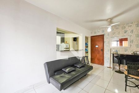 Sala de apartamento para alugar com 1 quarto, 62m² em Balneario Praia do Pernambuco, Guarujá