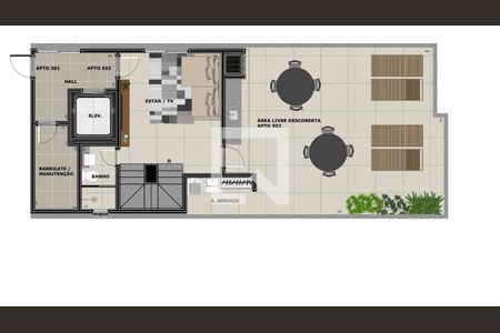 Apartamento à venda com 3 quartos, 78m² em Ana Lúcia, Belo Horizonte