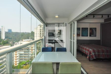 Varanda de apartamento à venda com 1 quarto, 40m² em Panamby, São Paulo