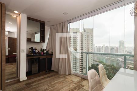 Varanda da Sala de apartamento para alugar com 1 quarto, 35m² em Real Parque, São Paulo