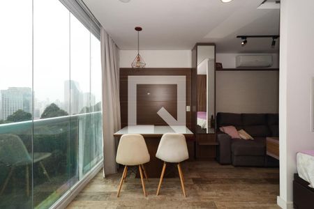 Varanda da Sala de apartamento para alugar com 1 quarto, 35m² em Real Parque, São Paulo