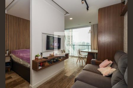 Sala de apartamento para alugar com 1 quarto, 35m² em Real Parque, São Paulo