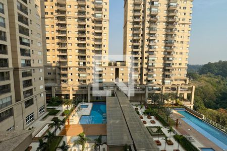 vista da Sala de apartamento para alugar com 1 quarto, 76m² em Sítio Tamboré Alphaville, Barueri