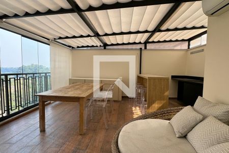 Varanda gourmet de apartamento para alugar com 1 quarto, 76m² em Sítio Tamboré Alphaville, Barueri