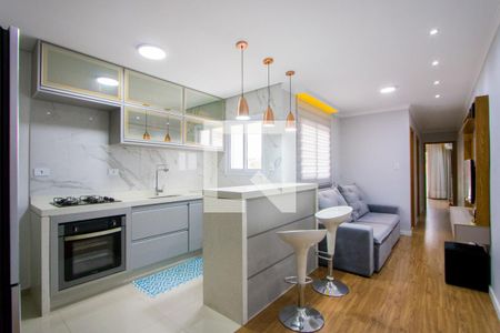 Sala de apartamento à venda com 2 quartos, 105m² em Vila Scarpelli, Santo André