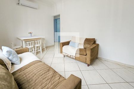 Sala de apartamento para alugar com 2 quartos, 64m² em Vila Alzira, Guarujá