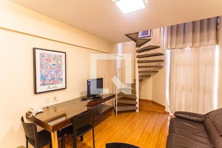 Sala de apartamento para alugar com 1 quarto, 42m² em Funcionários, Belo Horizonte