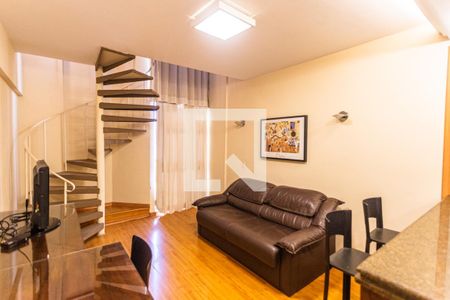 Sala de apartamento para alugar com 1 quarto, 42m² em Funcionários, Belo Horizonte