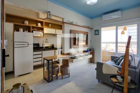 Sala de apartamento para alugar com 1 quarto, 43m² em Balneário Flórida , Praia Grande