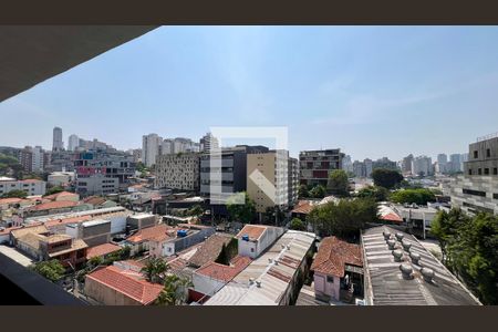 Vista da Sacada Sala de apartamento à venda com 1 quarto, 28m² em Pinheiros, São Paulo