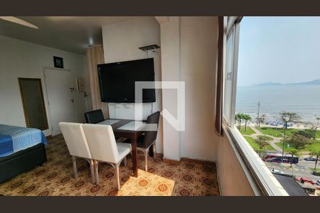 Detalhe Sala de kitnet/studio para alugar com 1 quarto, 78m² em Aparecida, Santos