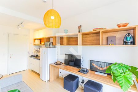 Sala de apartamento para alugar com 1 quarto, 33m² em Santo Amaro, São Paulo