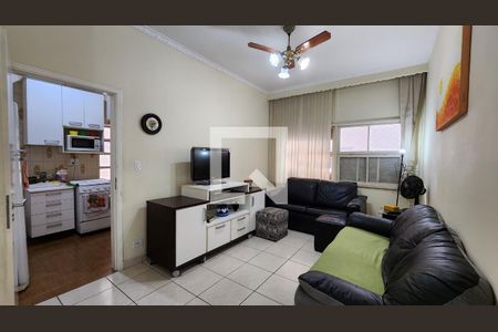 Sala de apartamento para alugar com 2 quartos, 80m² em Gonzaga, Santos