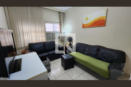 Sala de apartamento para alugar com 2 quartos, 80m² em Gonzaga, Santos