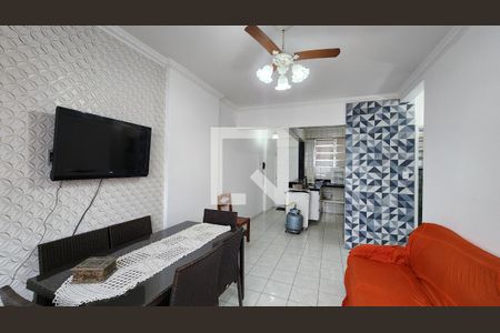 Detalhe Sala de apartamento para alugar com 1 quarto, 64m² em José Menino, Santos