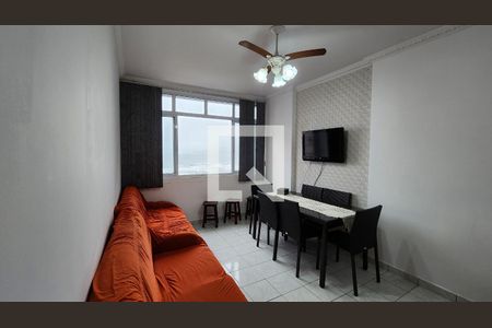 Detalhe Sala de apartamento para alugar com 1 quarto, 64m² em José Menino, Santos