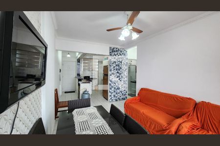 Sala de apartamento para alugar com 1 quarto, 64m² em José Menino, Santos