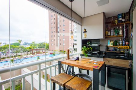 Varanda gourmet de apartamento à venda com 2 quartos, 86m² em Vila Homero Thon, Santo André