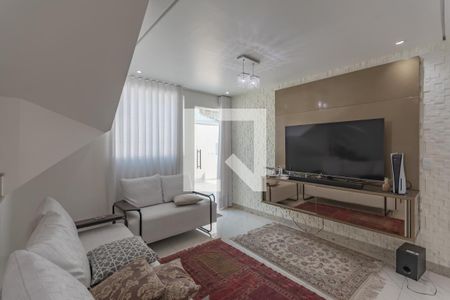 Sala de casa de condomínio à venda com 3 quartos, 135m² em Jardim Atlântico, Belo Horizonte