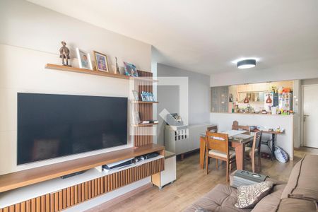 Sala de apartamento à venda com 3 quartos, 70m² em Vila Valparaíso, Santo André