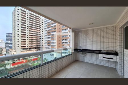 Varanda gourmet  de apartamento para alugar com 2 quartos, 154m² em Caiçara, Praia Grande