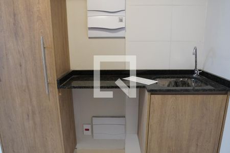 Cozinha  de kitnet/studio para alugar com 1 quarto, 24m² em Pinheiros, São Paulo