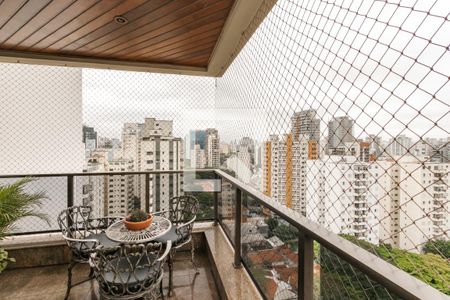 Varanda da Sala de apartamento à venda com 3 quartos, 216m² em Campo Belo, São Paulo