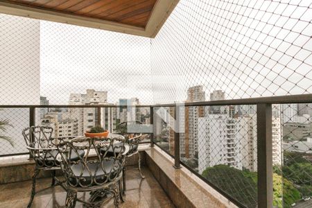 Varanda da Sala de apartamento à venda com 3 quartos, 216m² em Campo Belo, São Paulo