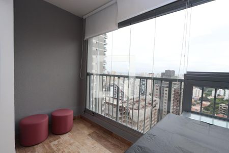 Varanda envidraçada de kitnet/studio para alugar com 1 quarto, 25m² em Vila Mariana, São Paulo