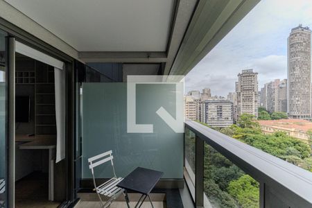 Varanda de kitnet/studio para alugar com 1 quarto, 28m² em Santa Ifigênia, São Paulo