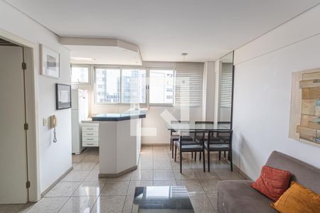 Sala de apartamento para alugar com 1 quarto, 50m² em Luxemburgo, Belo Horizonte