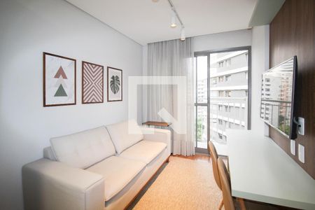 Sala de apartamento para alugar com 1 quarto, 28m² em Vila Nova Conceição, São Paulo