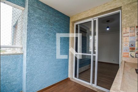 Varanda da Sala de apartamento para alugar com 2 quartos, 60m² em Vila Valparaíso, Santo André