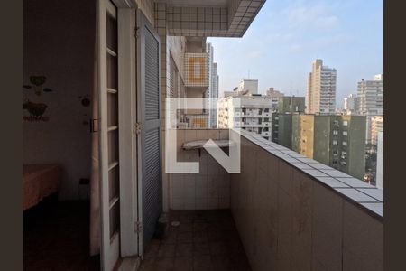 Varanda do Quarto de apartamento para alugar com 1 quarto, 44m² em Gonzaga, Santos