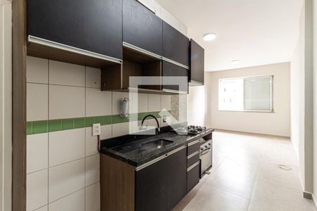 Cozinha de kitnet/studio para alugar com 1 quarto, 30m² em Santa Ifigênia, São Paulo