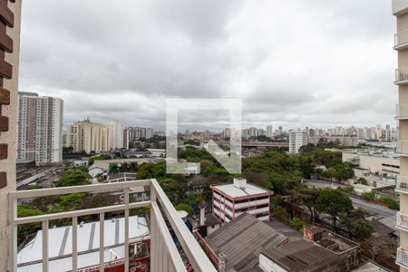 Varanda da Sala - Vista de apartamento para alugar com 1 quarto, 38m² em Cambuci, São Paulo