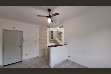 Sala /cozinha de kitnet/studio para alugar com 1 quarto, 29m² em Canto do Forte, Praia Grande