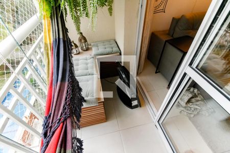 Varanda da Sala de apartamento à venda com 1 quarto, 45m² em Jardim Ampliação, São Paulo