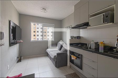 sala, cozinha e área de serviço compartilhadas_2 de apartamento à venda com 2 quartos, 38m² em Parque Fongaro, São Paulo