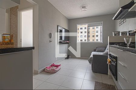 sala, cozinha e área de serviço compartilhadas_1 de apartamento à venda com 2 quartos, 38m² em Parque Fongaro, São Paulo