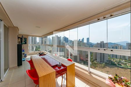 Varanda da Sala de apartamento à venda com 4 quartos, 157m² em Vila da Serra, Nova Lima