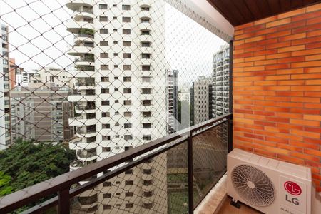 Varanda da Sala de apartamento para alugar com 1 quarto, 42m² em Vila Nova Conceição, São Paulo