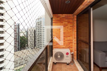 Varanda da Sala de apartamento para alugar com 1 quarto, 42m² em Vila Nova Conceição, São Paulo