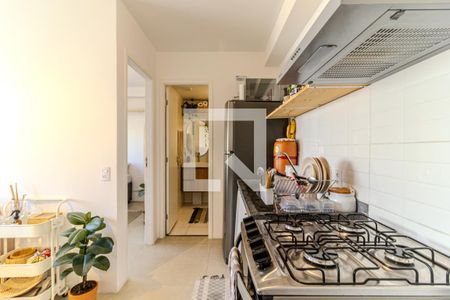 Cozinha de apartamento para alugar com 1 quarto, 25m² em Vila Buarque, São Paulo