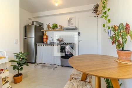 Cozinha de apartamento para alugar com 1 quarto, 25m² em Vila Buarque, São Paulo